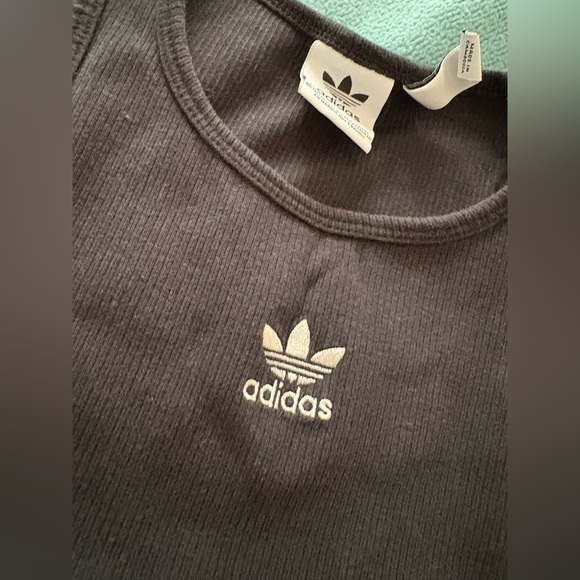 Adidas black Ribbed Tank - Picture 3 of 4